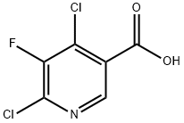 4,6-二氯-5-氟-3-吡啶羧酸 结构式