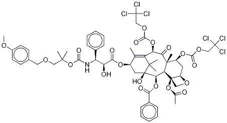 N-Des-t-boc-N-2-[2-methyl-1-(4-methoxyphenyl)methoxy]propyloxycarbonxyl-7,10-O-bis{[(2,2,2-trichloroethyl)oxy]carbonyl} Docetaxel