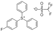 (4-氟苯基)二苯基锍三氟甲磺酸,154093-57-9,结构式