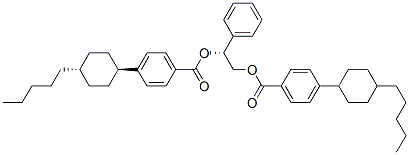 双[4-(反式-4-戊基环己基)苯甲酸](R)-1-苯基-1,2-亚乙酯, 154102-21-3, 结构式