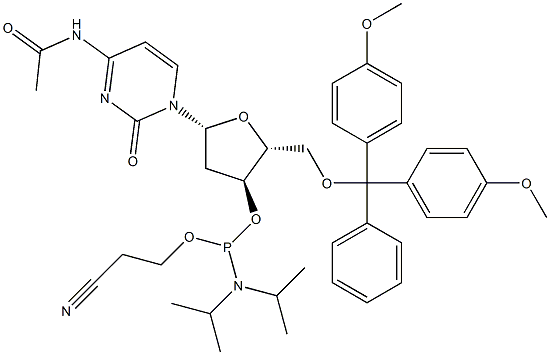 DMT-dC(ac) Phosphoramidite  Struktur