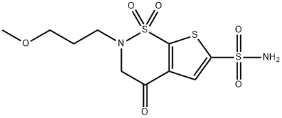 3,4-Dihydro-2-(3-methoxypropyl)-4-oxo-2H-thieno[3,2-e]-1,2-thiazine-6-sulfonamide 1,1-dioxide|3,4-二氢-2-(3-甲氧基丙基)-4-氧代-2H-噻吩并[3,2-E]-1,2-噻嗪-6-磺酰胺 1,1-二氧化物