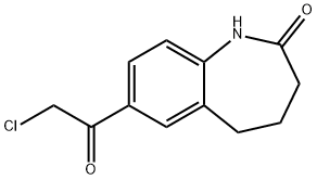 7-(chloroacetyl)-1,3,4,5-tetrahydro-2H-1-benzazepin-2-one 化学構造式