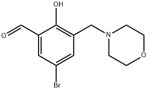 5-BROMO-2-HYDROXY-3-(4-MORPHOLINYLMETHYL)BENZALDEHYDE Structure