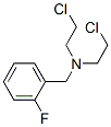 N,N-ビス(2-クロロエチル)-o-フルオロベンジルアミン 化学構造式