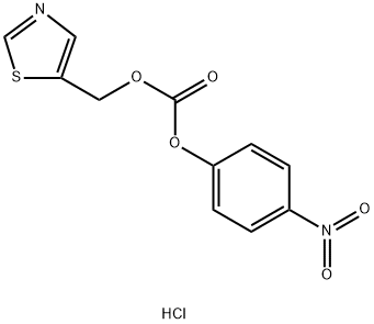 ((5-噻唑基)甲基)-(4-硝基苯基)碳酸酯盐酸盐, 154212-59-6, 结构式