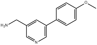 (5-(4-methoxyphenyl)pyridin-3-yl)methanamine 化学構造式