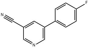 5-(4-fluorophenyl)pyridine-3-carbonitrile Struktur
