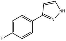 3-(4-フルオロフェニル)ピラゾール 化学構造式