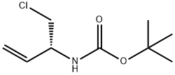 Carbamic acid, [1-(chloromethyl)-2-propenyl]-, 1,1-dimethylethyl ester, (R)- Struktur