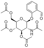 2'-FORMYLPHENYL 2-ACETAMIDO-3,4,6-TRI-O-ACETYL-2-DEOXY-BETA-D-GLUCOPYRANOSIDE Struktur
