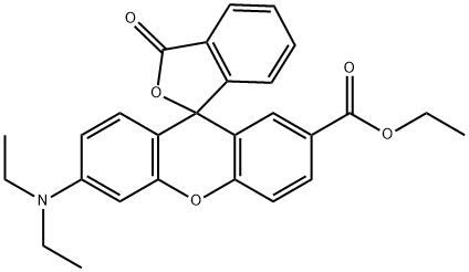 螺旋(异苯并呋喃-1 (3H),9 (9H)氧杂蒽-2-羧酸-6- ( 二乙氨基)-3-氧代-乙酯 结构式