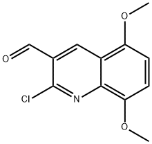2-CHLORO-5,8-DIMETHOXY-QUINOLINE-3-CARBALDEHYDE 化学構造式