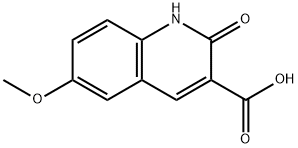 2-ヒドロキシ-6-メトキシキノリン-3-カルボン酸 化学構造式