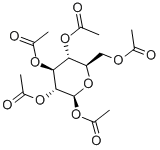 1,2,3,4,6-O-五乙酰基-BETA-D-吡喃葡萄糖 结构式