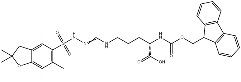 Nα-FMOC-Nω-PBF-L-精氨酸,154445-77-9,结构式