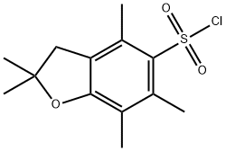 2,2,4,6,7-Pentamethyldihydrobenzofuran-5-sulfonyl chloride Struktur
