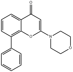 2-モルホリノ-8-フェニルクロモン 化学構造式