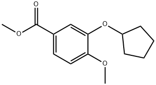 3-(环戊氧基)-4-甲氧基苯甲酸甲酯, 154464-24-1, 结构式