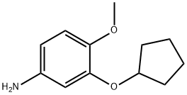 3-(シクロペンチルオキシ)-4-メトキシアニリン 化学構造式