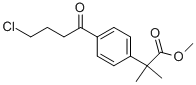 Methyl 2-(4-(4-chlorobutanoyl)phenyl)-2-methylpropanoate Struktur