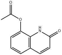 ACETIC ACID 2-OXO-1,2-DIHYDRO-QUINOLIN-8-YL ESTER 化学構造式