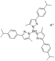 三(3-(4-异丙基苯基)-5- 甲基-1H-吡唑-1-基)氢硼化钾, 154508-19-7, 结构式