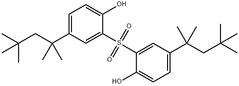 2,2'-スルホニルビス(4-tert-オクチルフェノール) 化学構造式