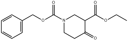 4-OXO-PIPERIDINE-1,3-DICARBOXYLIC ACID 1-BENZYL ESTER 3-ETHYL ESTER Structure