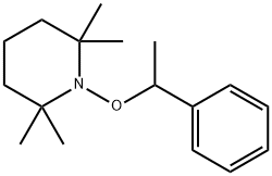 2,2,6,6-テトラメチル-1-(1-フェニルエトキシ)ピペリジン 化学構造式