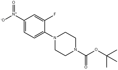 4-(2-氟-4-硝基苯基)哌嗪-1-甲酸叔丁酯, 154590-34-8, 结构式