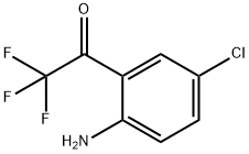 1-(2-アミノ-5-クロロフェニル)-2,2,2-トリフルオロエタノン 化学構造式