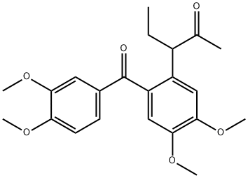 3-[2-(3,4-dimethoxybenzoyl)-4,5-dimethoxyphenyl]pentan-2-one Structure