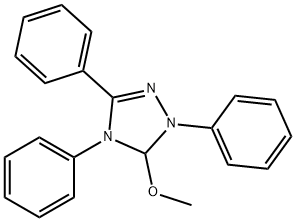 5-甲氧基-1,3,4-三苯基-4,5-二氢-1H-1,2,4-三唑 结构式