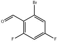2-ブロモ-4,6-ジフルオロベンズアルデヒド 化学構造式