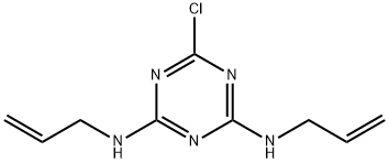 6-クロロ-N,N'-ジアリル-1,3,5-トリアジン-2,4-ジアミン 化学構造式