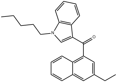 (3-Ethylnaphthalen-1-yl)(1-pentyl-1H-indol-3-yl)methanone 结构式