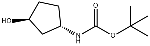 N-[(1S,3S)-3-羟基环戊基]氨基甲酸叔丁酯, 154737-89-0, 结构式