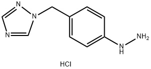 1-[(4-Hydrazinophenyl)methyl]-1H-1,2,4-triazole hydrochloride Struktur