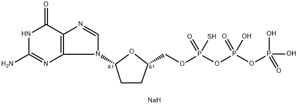 2',3'-DIDEOXYGUANOSINE-5'-O-(1-THIOTRIPHOSPHATE) SODIUM SALT Structure