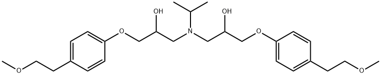 1,1[(1-Methylethyl)imino]bis[3-[4-(2-methoxyethyl)phenoxy]-2-propanol_x000b_(Mixture of diastereomers) Struktur