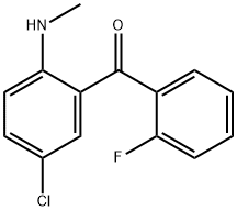 2-Methylamino-5-chloro-2`-fluorobenzophenone  化学構造式