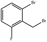 1-ブロモ-2-(ブロモメチル)-3-フルオロベンゼン 化学構造式