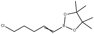 反式-5-氯-1-戊烯-1-基硼酸频那醇酯, 154820-95-8, 结构式