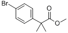 2-(4-ブロモフェニル)-2,2-ジメチル酢酸メチル 化学構造式