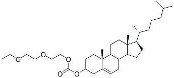 炭酸2-(2-エトキシエトキシ)エチル=コレスタ-5-エン-3β-イル 化学構造式