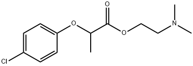 2-(p-クロロフェノキシ)プロピオン酸2-(ジメチルアミノ)エチル 化学構造式
