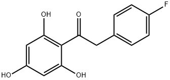 2-(4-FLUOROPHENYL)-1-(2,4,6-TRIHYDROXYPHENYL)ETHANONE Struktur