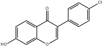 3-(4-クロロフェニル)-7-ヒドロキシ-4H-クロメン-4-オン 化学構造式
