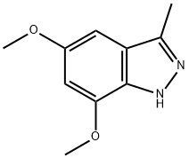 5,7-二甲氧基-3-甲基吲唑, 154876-15-0, 结构式